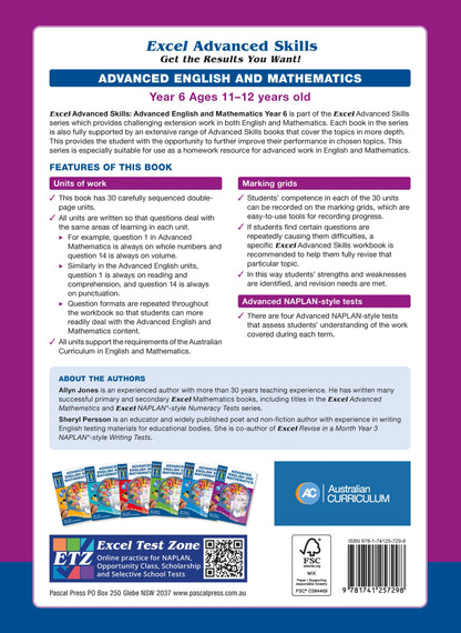 Excel Advanced Skills - Advanced English and Mathematics Year 6