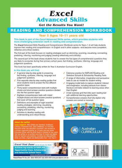 Excel Advanced Skills - Reading and Comprehension Workbook Year 5