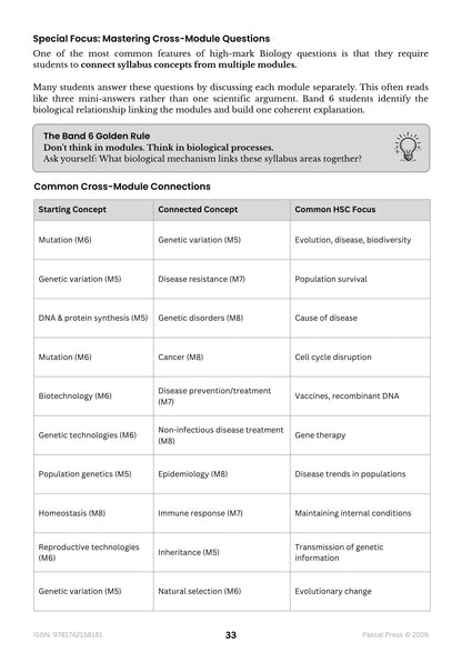 Excel 60 Days to Band 6: HSC Year 12 Biology (2027)