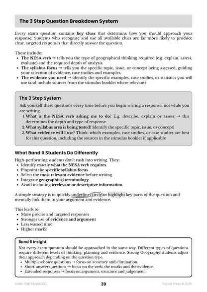 Excel 60 Days to Band 6: HSC Year 12 Geography (2027-2029)