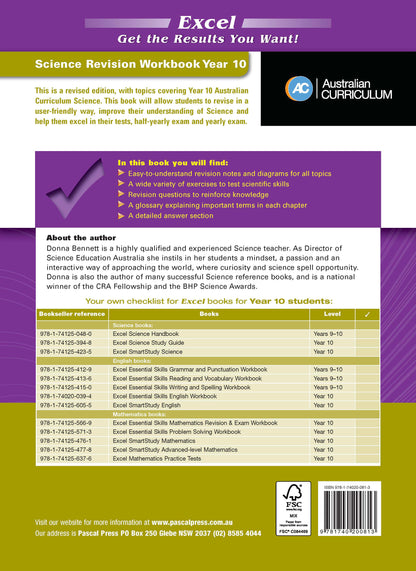 Excel Essential Skills - Science Revision Workbook Year 10
