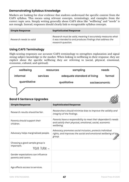 Excel 60 Days to Band 6: HSC Year 12 Community and Family Studies (CAFS) (2027-2029)