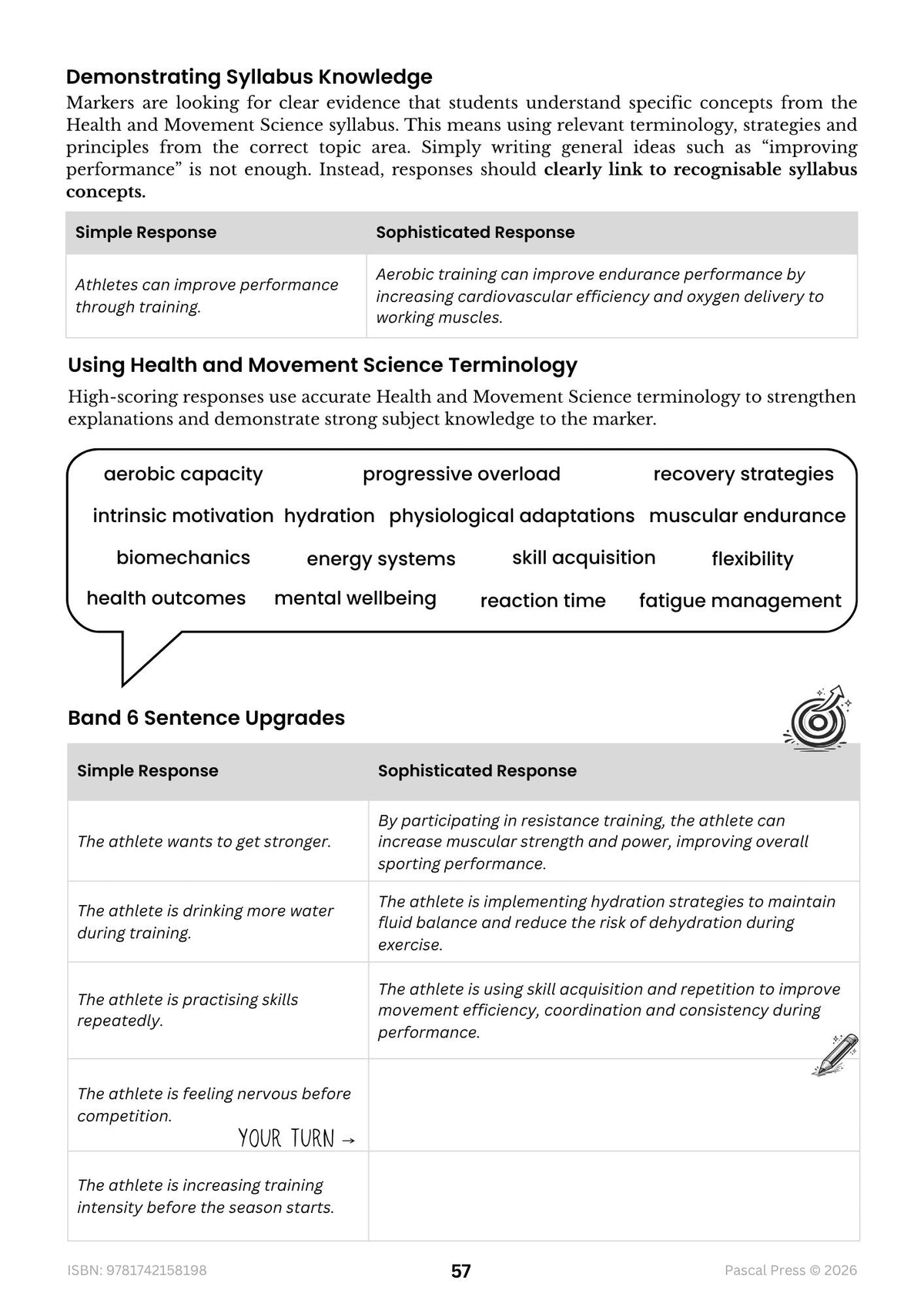 Excel 60 Days to Band 6: HSC Year 12 Health and Movement Science (2027-2029)