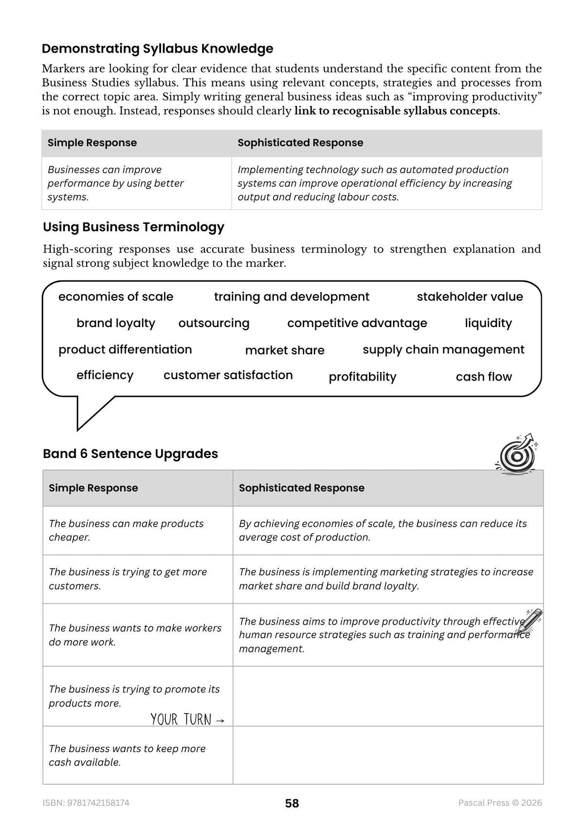 Excel 60 Days to Band 6: HSC Year 12 Business Studies (2027-2028)