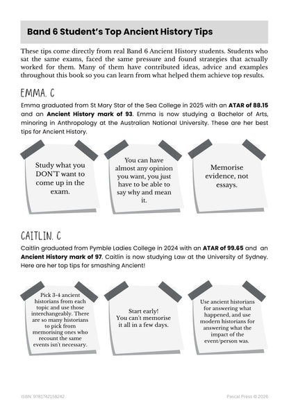 Excel 60 Days to Band 6: HSC Year 12 Ancient History (2027)