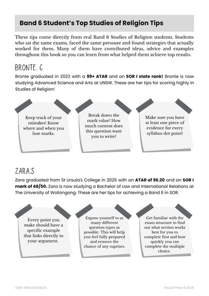 Excel 60 Days to Band 6: HSC Year 12 Studies of Religion II (2027-2029)