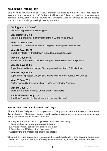 Excel 60 Days to Band 6: HSC Year 12 Business Studies