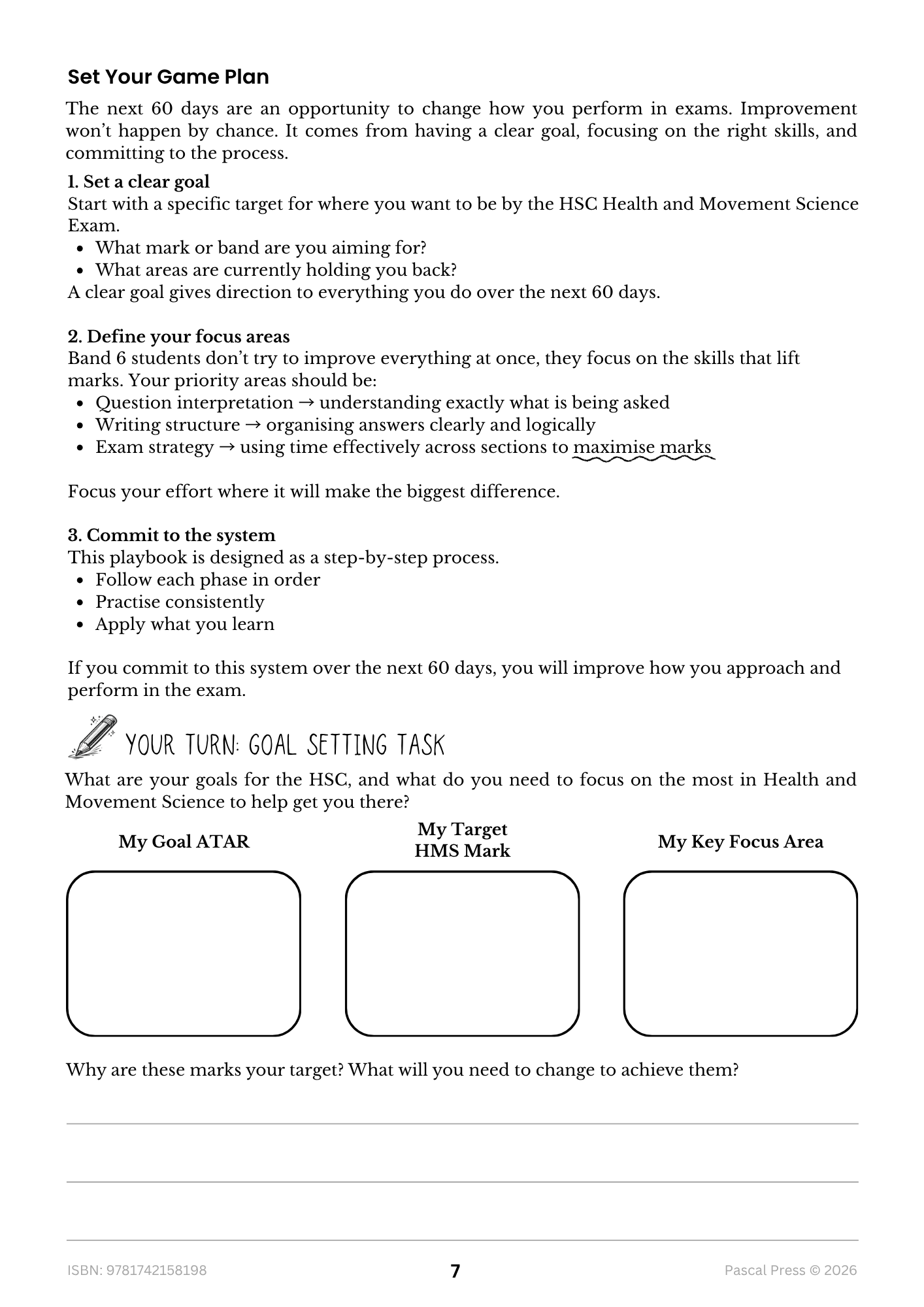 Excel 60 Days to Band 6: HSC Year 12 Health and Movement Science