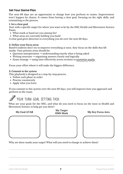 Excel 60 Days to Band 6: HSC Year 12 Health and Movement Science