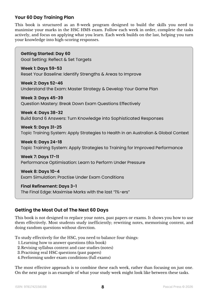 Excel 60 Days to Band 6: HSC Year 12 Health and Movement Science