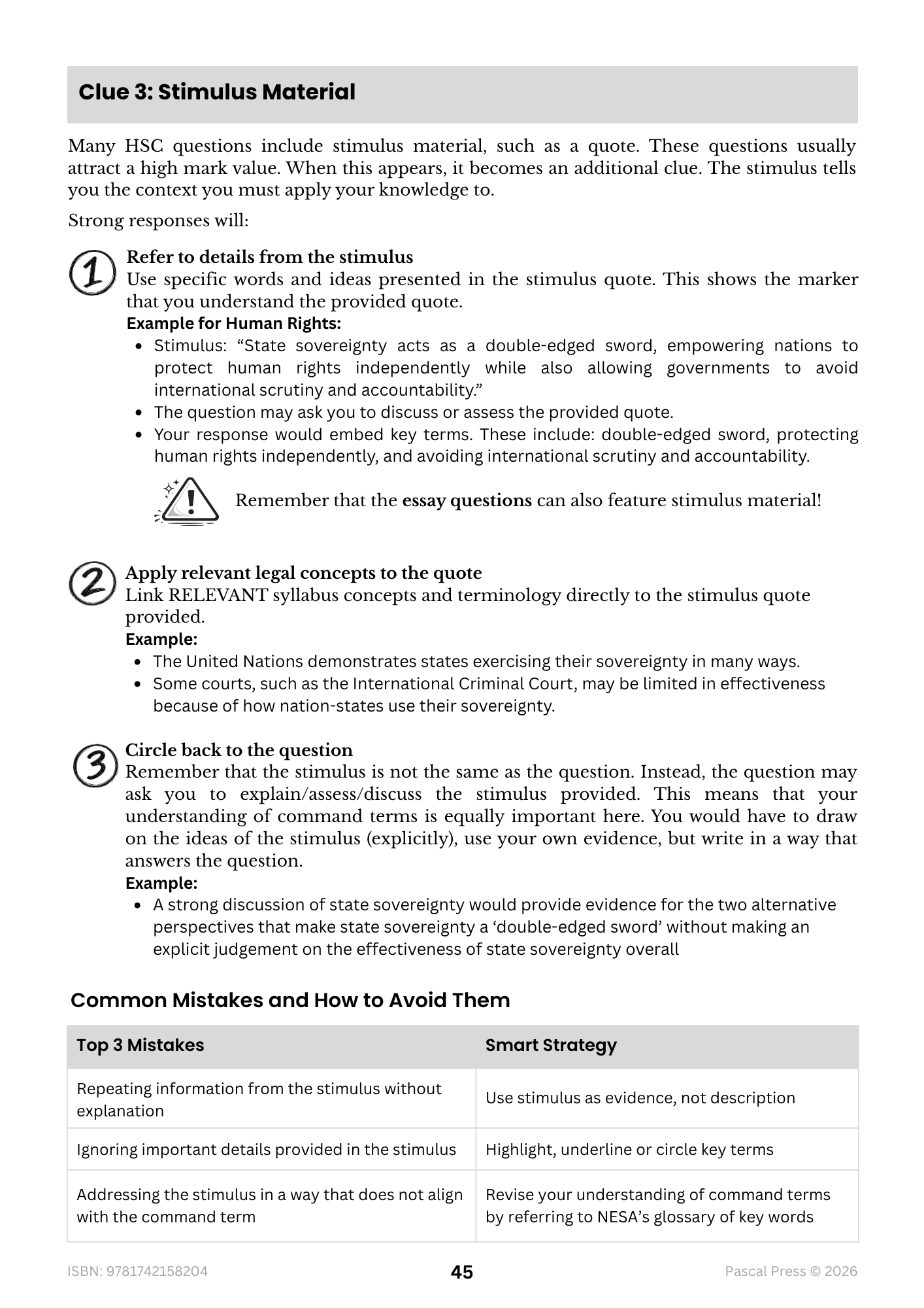 Excel 60 Days to Band 6: HSC Year 12 Legal Studies