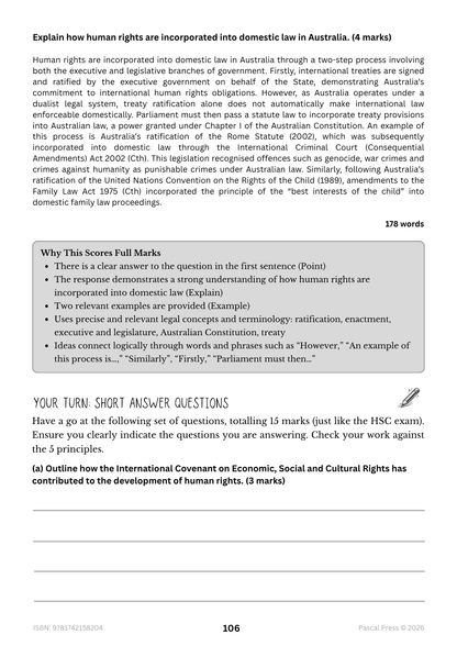 Excel 60 Days to Band 6: HSC Year 12 Legal Studies