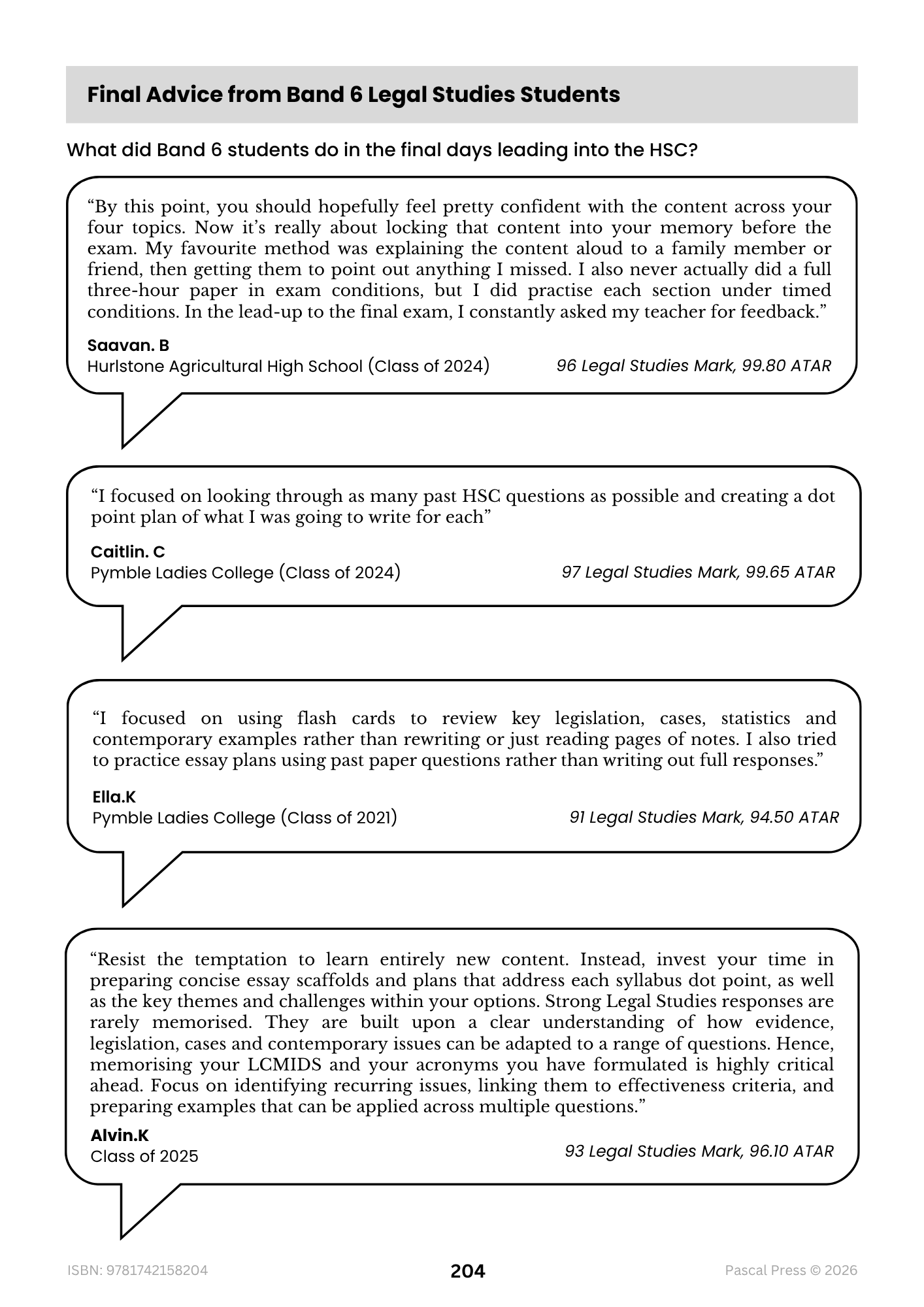 Excel 60 Days to Band 6: HSC Year 12 Legal Studies