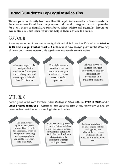 Excel 60 Days to Band 6: HSC Year 12 Legal Studies