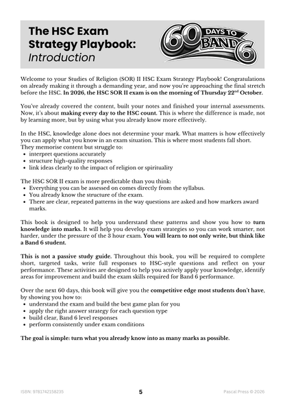Excel 60 Days to Band 6: HSC Year 12 Studies of Religion II