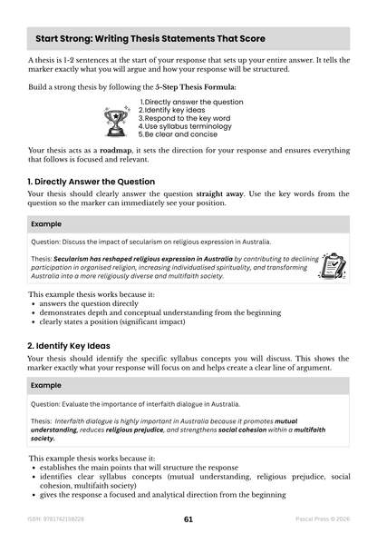 Excel 60 Days to Band 6: HSC Year 12 Studies of Religion I