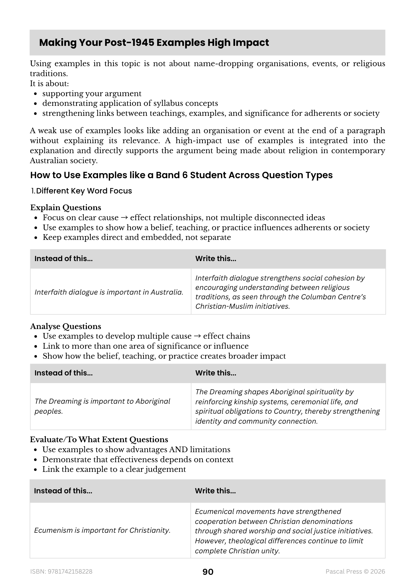 Excel 60 Days to Band 6: HSC Year 12 Studies of Religion I