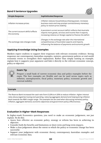 Excel 60 Days to Band 6: HSC Year 12 Economics (2027)