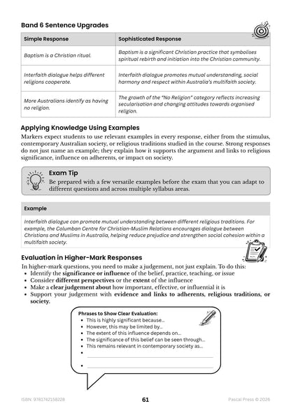 Excel 60 Days to Band 6: HSC Year 12 Studies of Religion I (2027-2029)