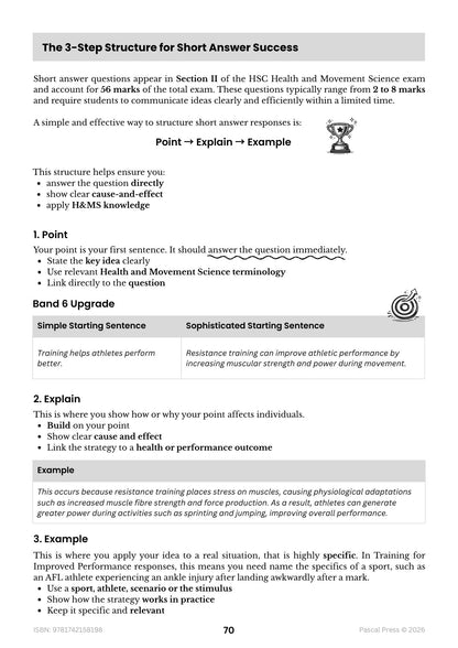 Excel 60 Days to Band 6: HSC Year 12 Health and Movement Science (2027-2029)