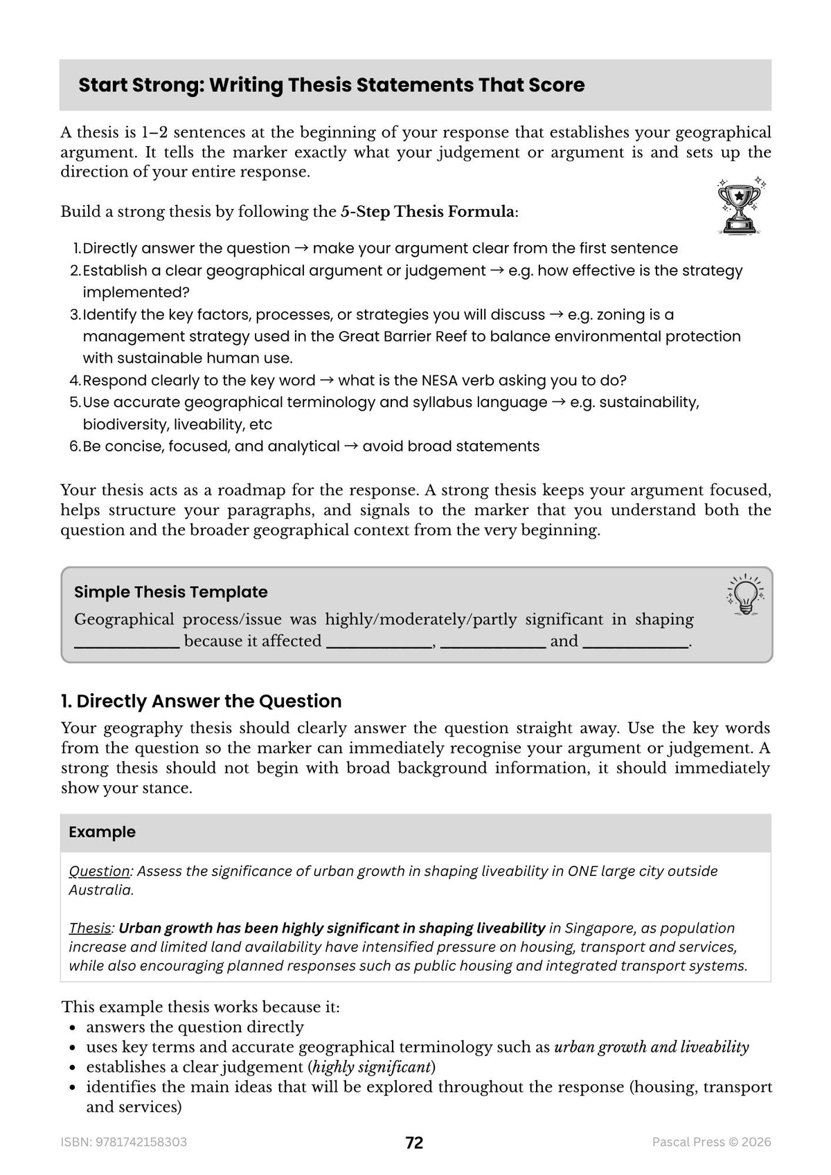 Excel 60 Days to Band 6: HSC Year 12 Geography (2027-2029)