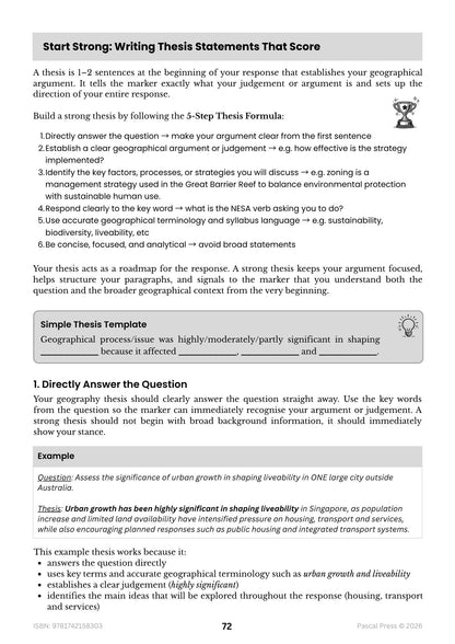 Excel 60 Days to Band 6: HSC Year 12 Geography (2027-2029)