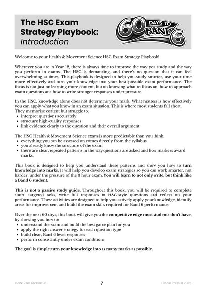 Excel 60 Days to Band 6: HSC Year 12 Health and Movement Science (2027-2029)