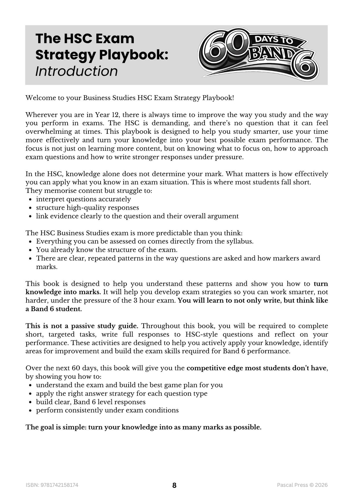 Excel 60 Days to Band 6: HSC Year 12 Business Studies (2027-2028)