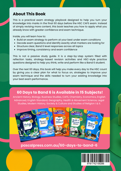 Excel 60 Days to Band 6: HSC Year 12 Community and Family Studies (CAFS)