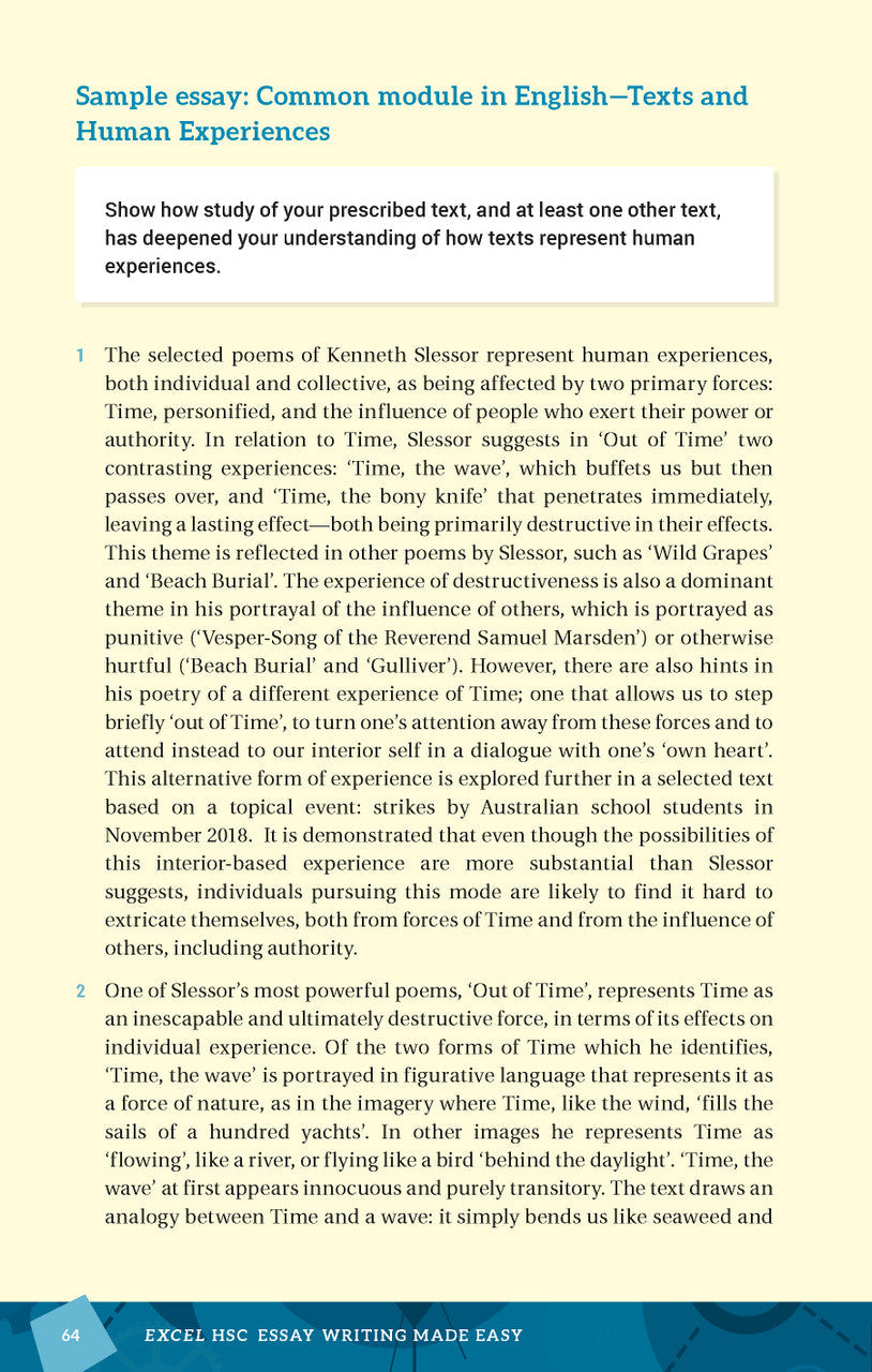 Excel HSC Year 12 Essay Writing Made Easy