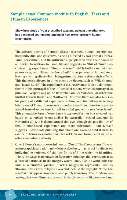 Excel HSC Year 12 Essay Writing Made Easy