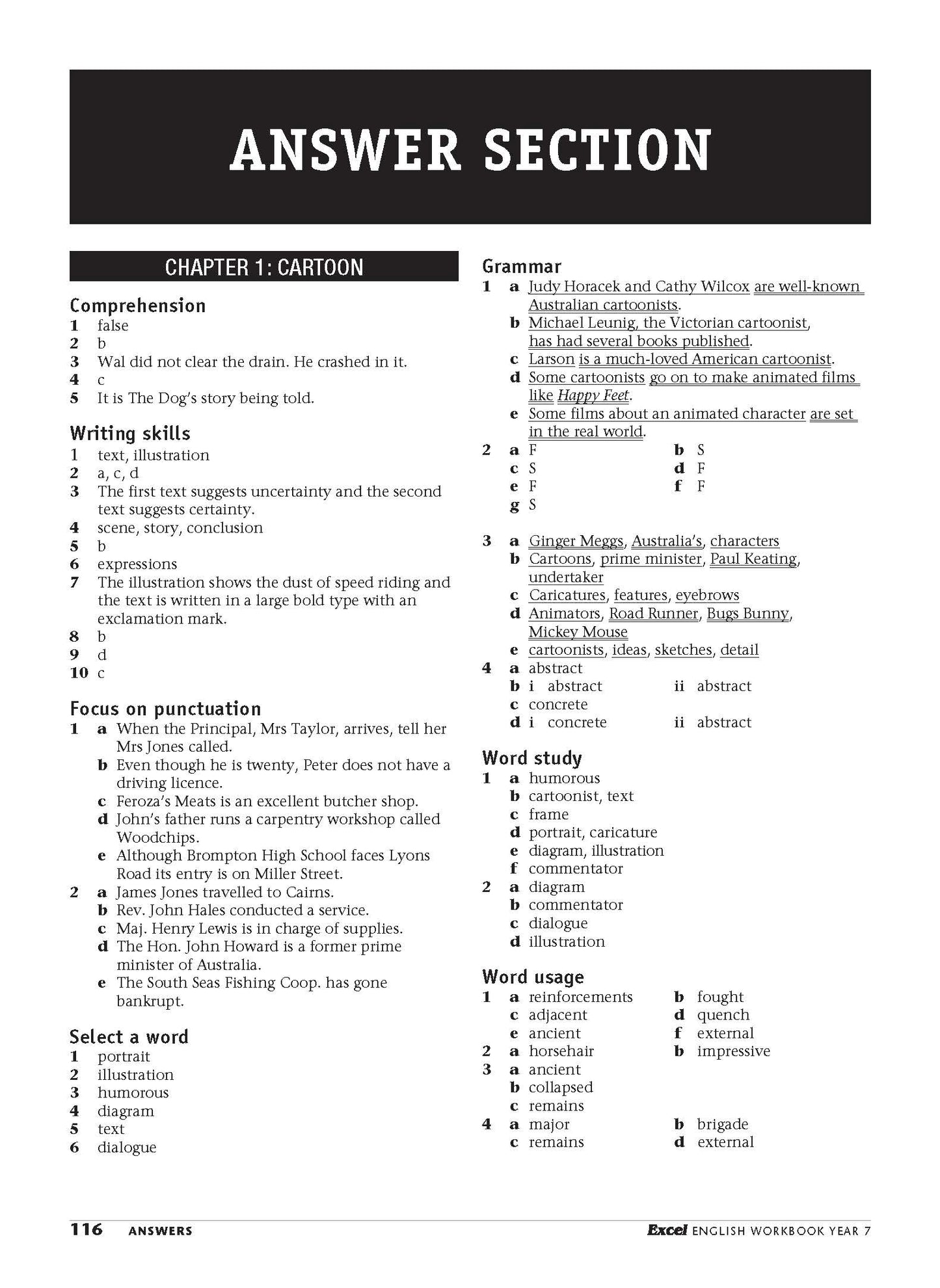 Excel Essential Skills - English Workbook Year 7