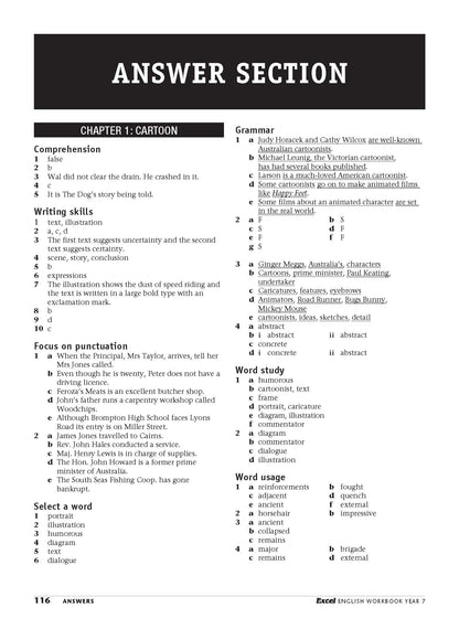 Excel Essential Skills - English Workbook Year 7