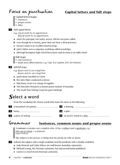 Excel Essential Skills - English Workbook Year 7