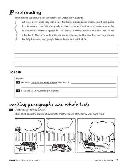 Excel Essential Skills - English Workbook Year 7