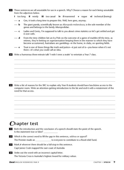 Excel Essential Skills - English Workbook Year 8