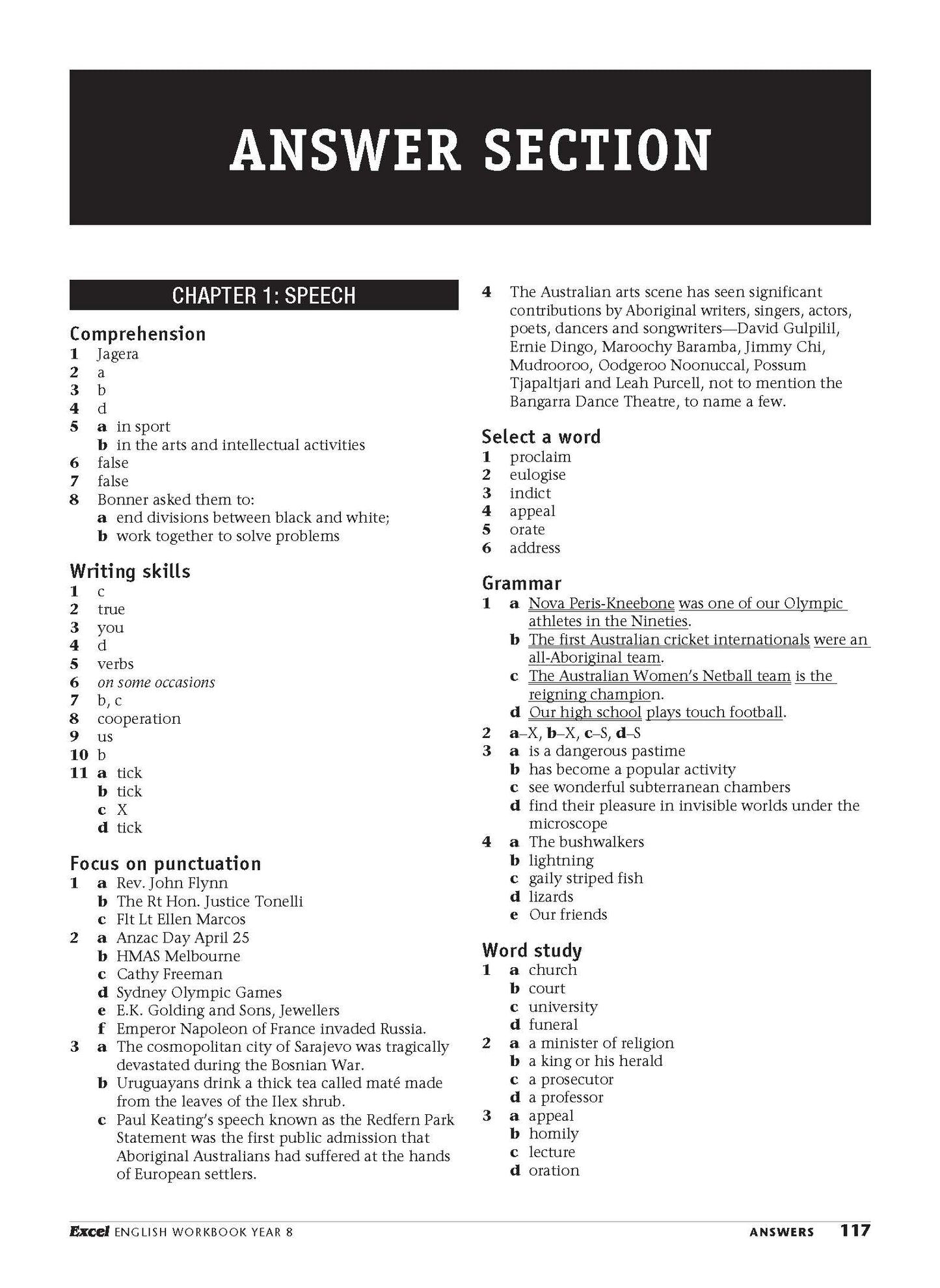 Excel Essential Skills - English Workbook Year 8