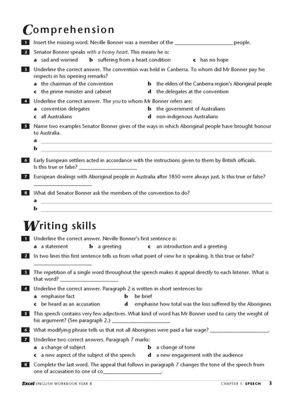 Excel Essential Skills - English Workbook Year 8