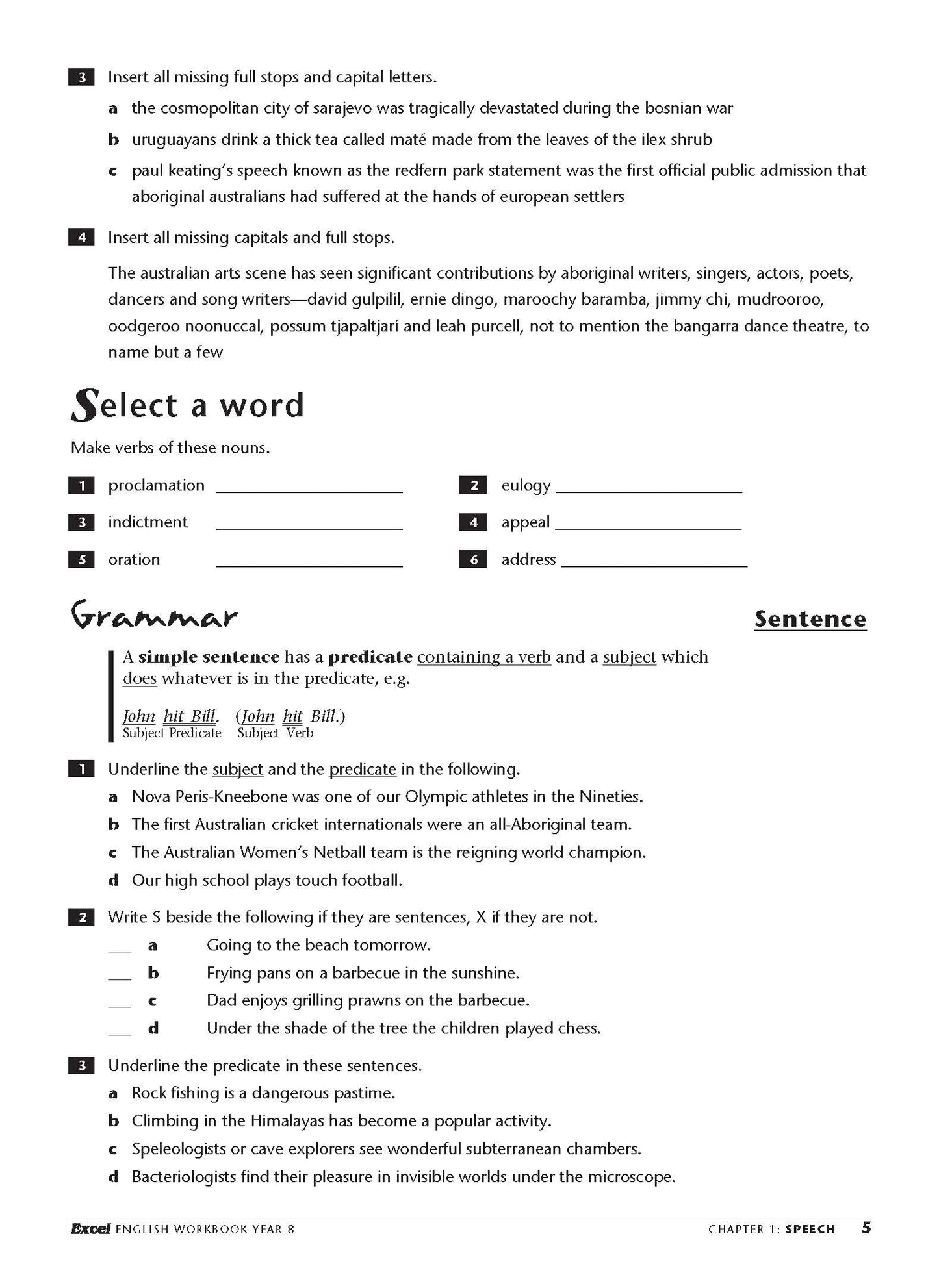 Excel Essential Skills - English Workbook Year 8