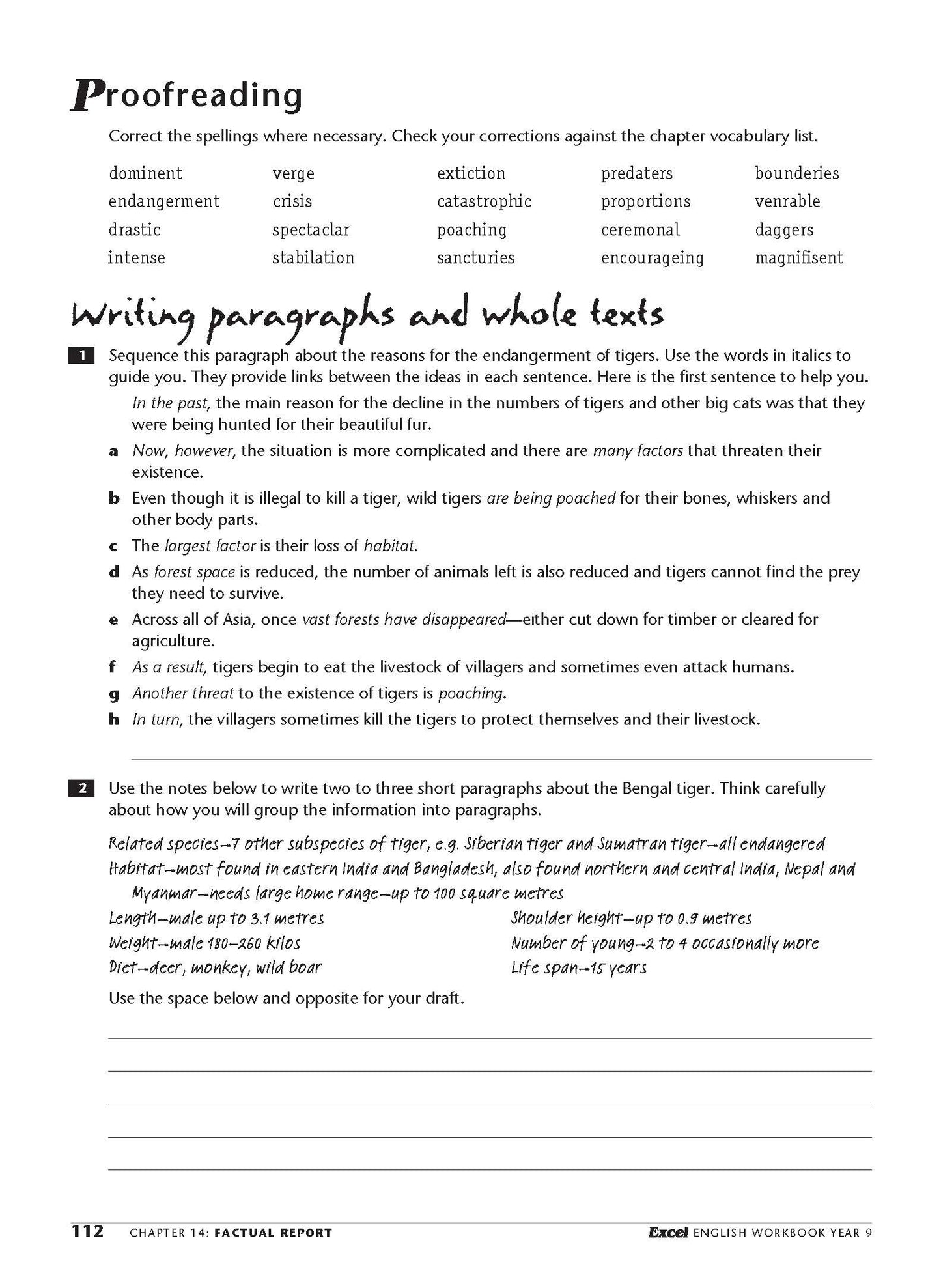 Excel Essential Skills - English Workbook Year 9