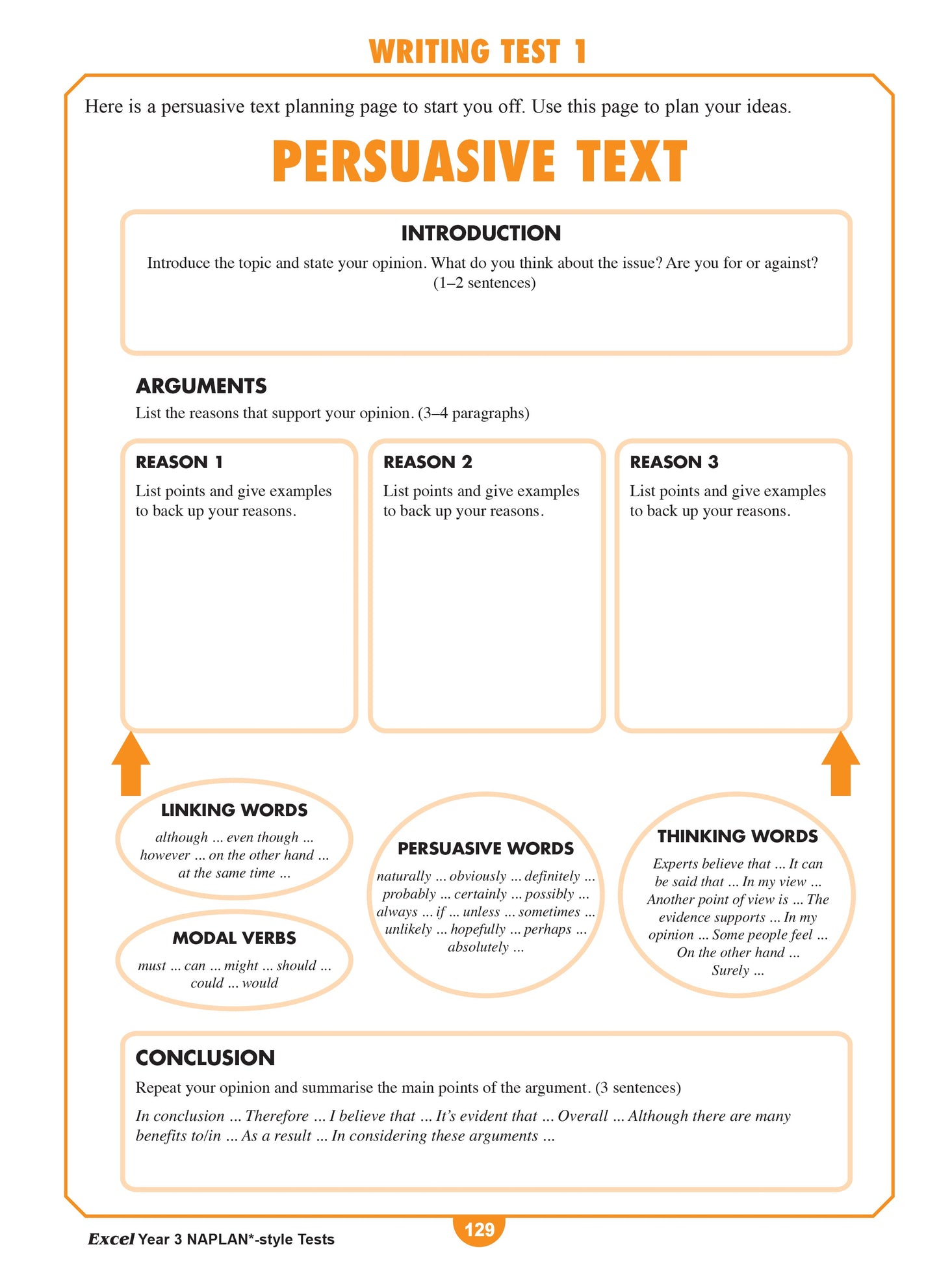 Excel Year 3 NAPLAN*-style Tests