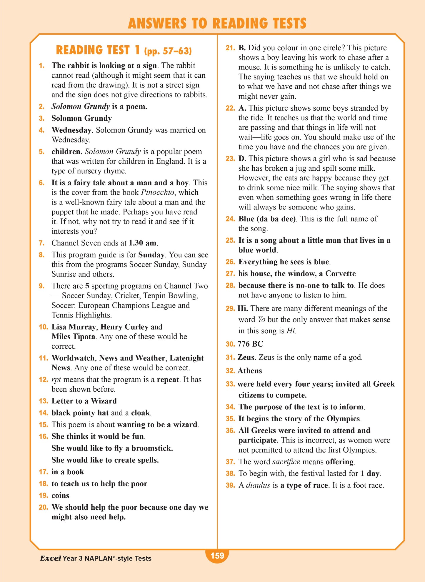 Excel Year 3 NAPLAN*-style Tests