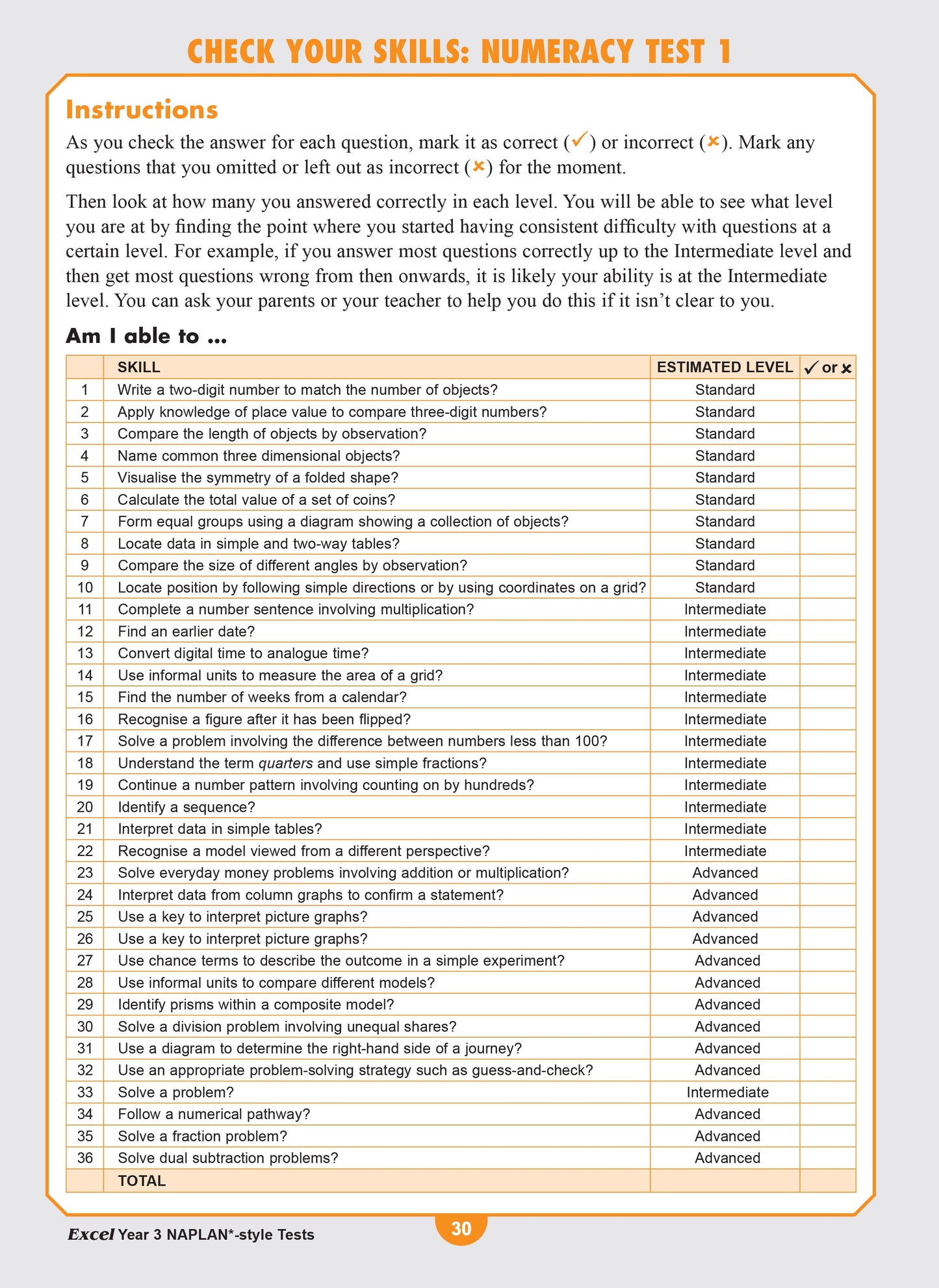 Excel Year 3 NAPLAN*-style Tests