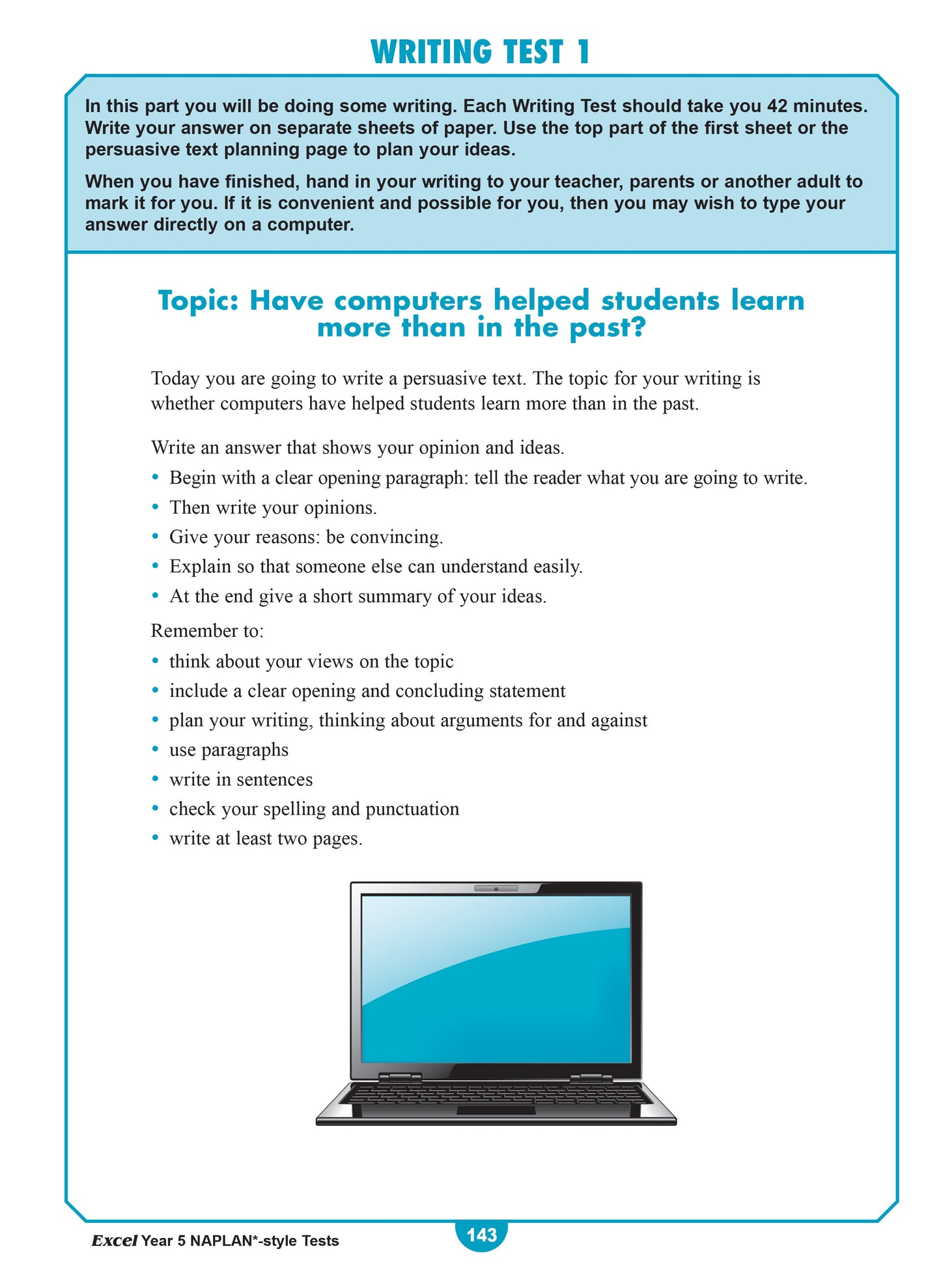 Excel Year 5 NAPLAN*-style Tests