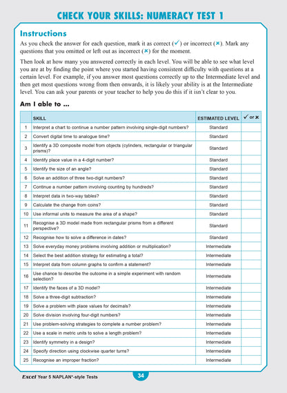 Excel Year 5 NAPLAN*-style Tests