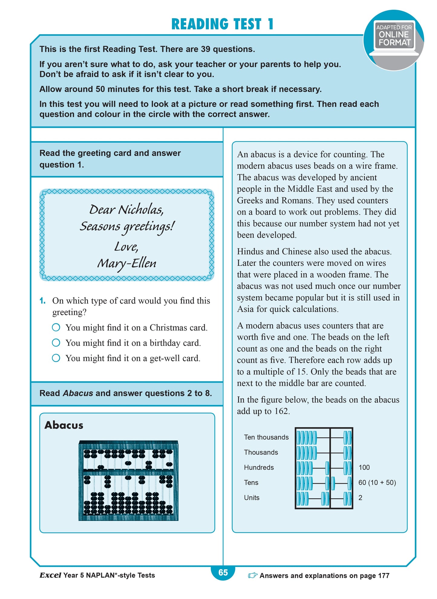 Excel Year 5 NAPLAN*-style Tests