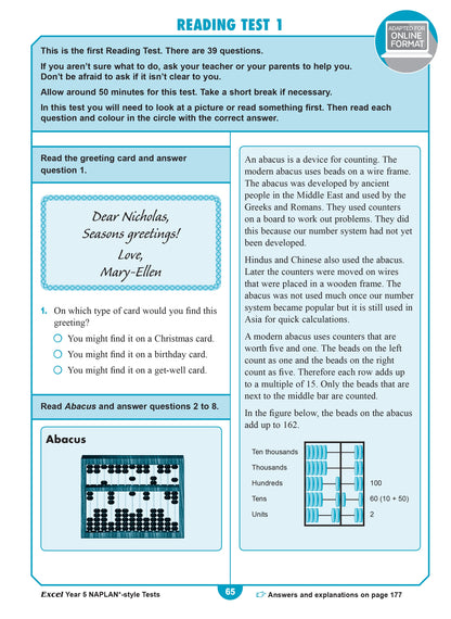 Excel Year 5 NAPLAN*-style Tests