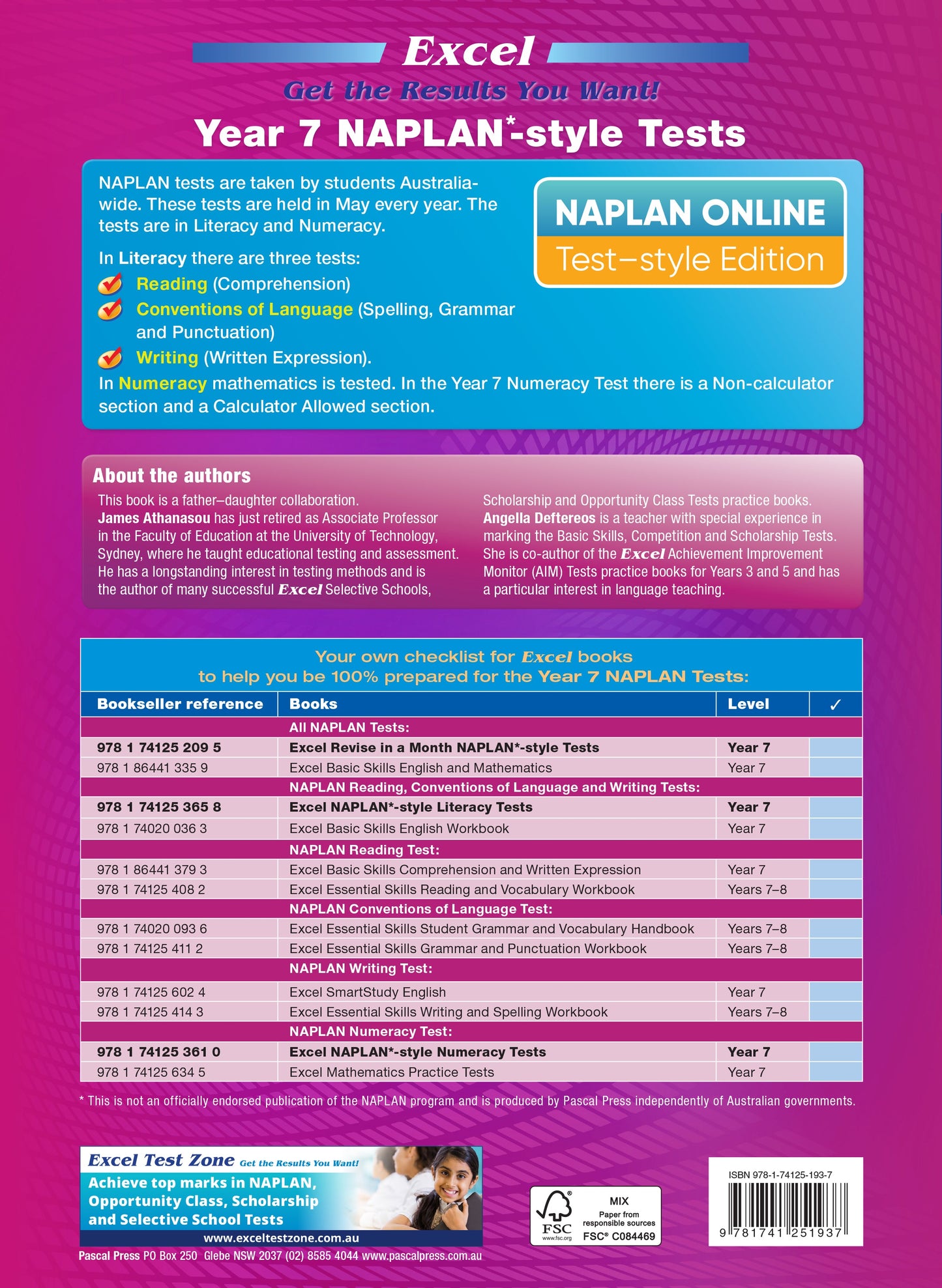 Excel Year 7 NAPLAN*-style Tests