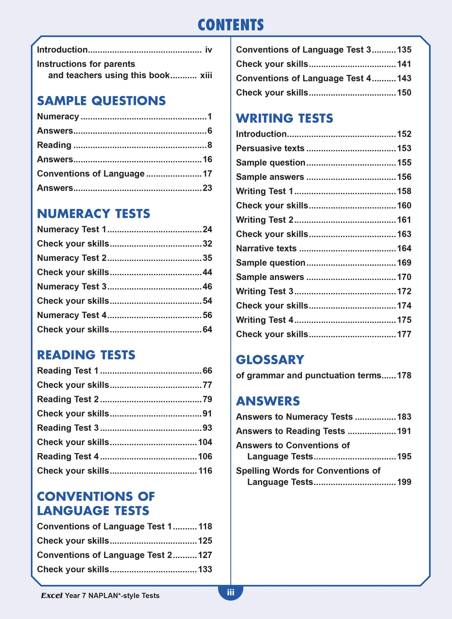 Excel Year 7 NAPLAN*-style Tests