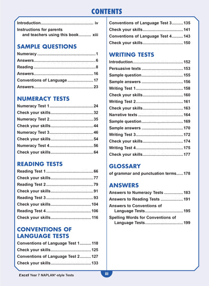 Excel Year 7 NAPLAN*-style Tests